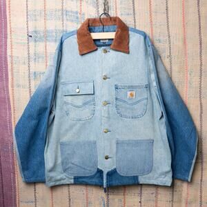 Upcycled carhartt chore jacket reconstructed